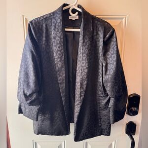 Eesome Black Leopard Print Blazer